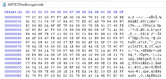 A97 Encrypted MDB